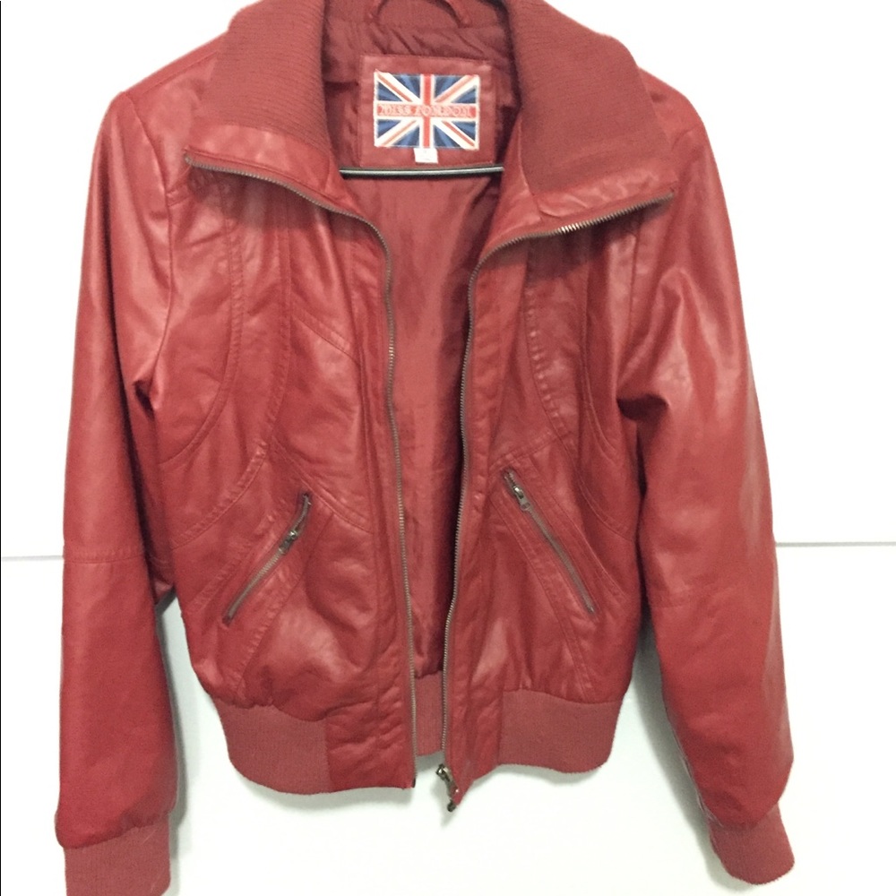 Red leather Jacket